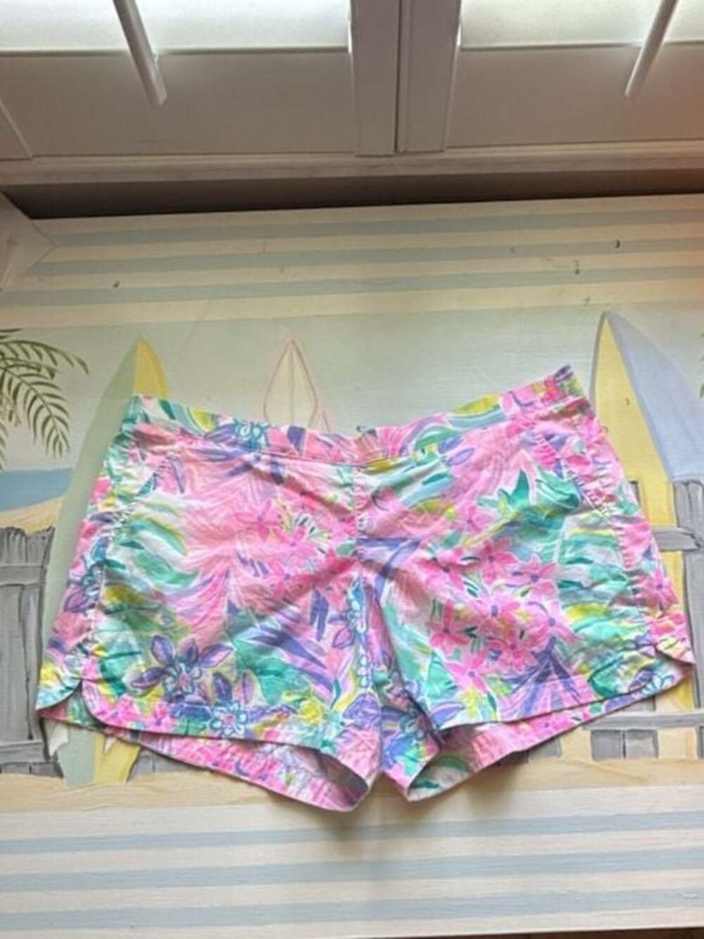 Lilly Pulitzer Women's Floral Print Cotton Shorts Size XL